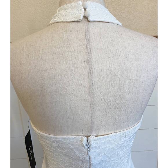 Lulus Love Speaks White Lace Halter Maxi Romper Wedding dress S - BNWT - Picture 14 of 16